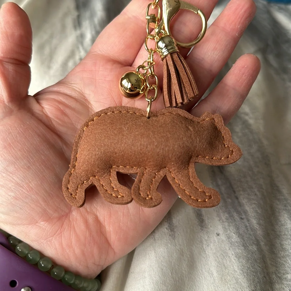 NWT MAMA BEAR rhinestone keychain charm